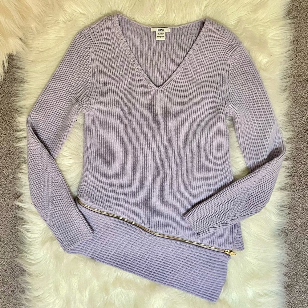 Bar III Asymmetrical Lilac Purple Sweater